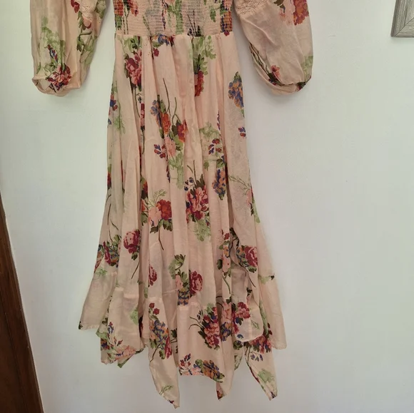 Free People, Morning Glory Floral Smocked Long Sleeve Maxi Dress, Size Xs NWT - Picture 6 of 8